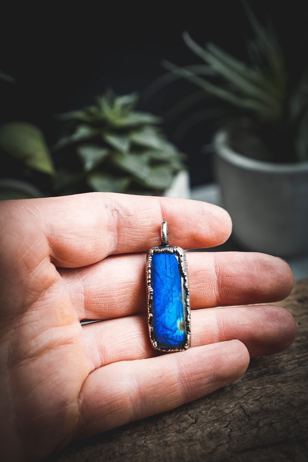 Labradorite Halskette mit blauem Feuer No. II